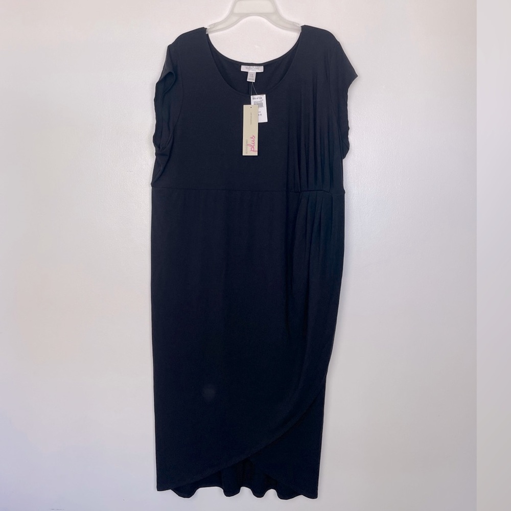 Motherhood Maternity Black Faux Wrap Dress Size 2X